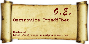 Osztrovics Erzsébet névjegykártya